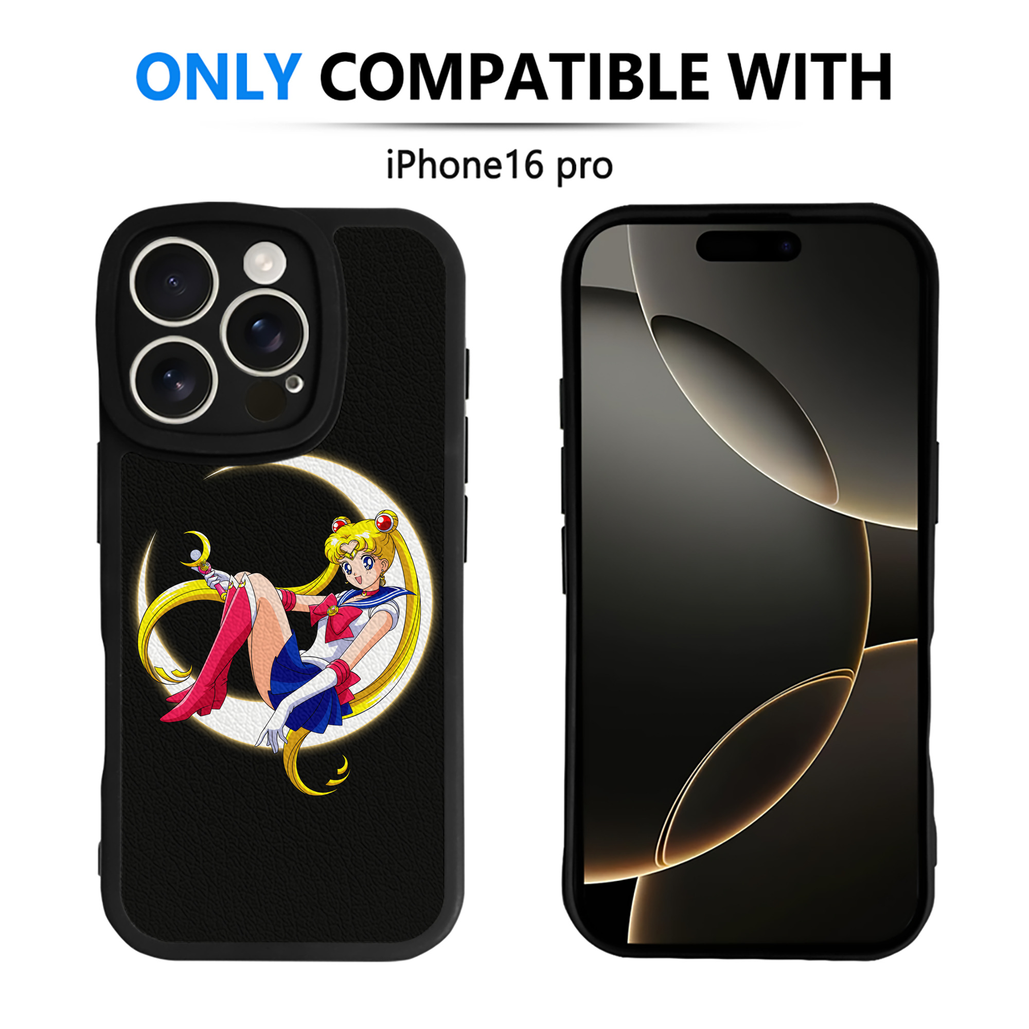 （画像用） 美少女戦士セーラームーン 月野 うさぎ つきの うさぎ Sailor Moon Tsukino Usagi 【iPhone 16シリーズ対応】シリコンスマホケース（レザー調） 材質：シリコン